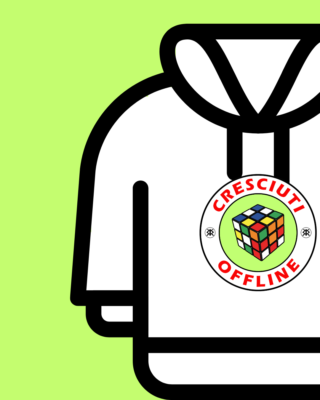CRESCIUTI OFFLINE - FELPA CON CAPPUCCIO CRESCIUTI OFFLINE CUBO DI RUBIK